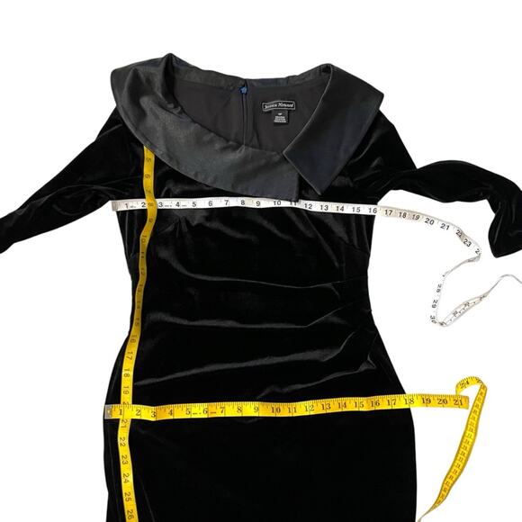 Jessica Howard 10P Cocktail Dress Velvet Retro Stretch 10 Petite Elegant Classic - Picture 14 of 16